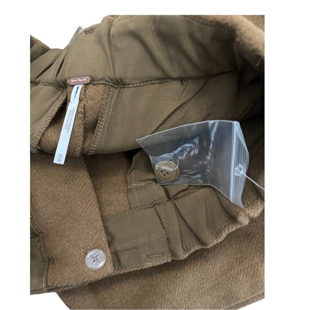 NWT FREE PEOPLE Charli Wool Cargo Shorts, MED - Picture 4 of 4